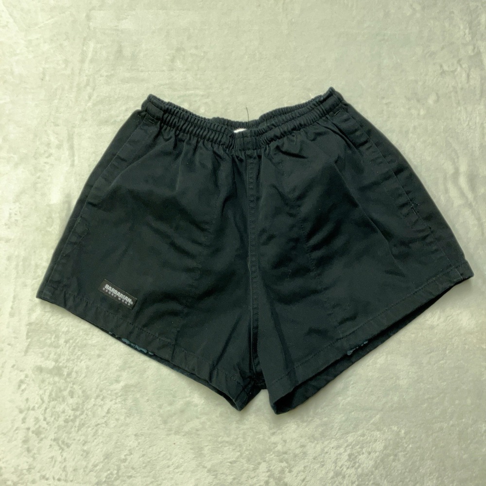 Barbarian Rugby Shorts Wear Black Canvas Shorts Made in Canada Mens Small